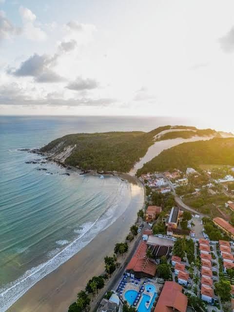 Vista aérea de praia em Natal